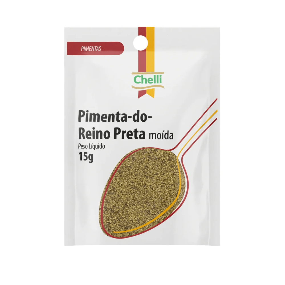 Pimenta Reino Preta Moída Chelli Envelope 15g